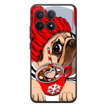 Бампер для Xiaomi Poco F8 Pro с картинкой "Песики" – Грустная собака