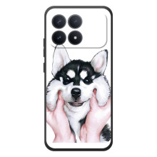 Бампер для Xiaomi Poco F8 Pro с картинкой "Песики" – Собака Хаски