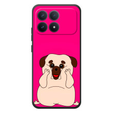 Чехол (ТПУ) Милые собачки для Xiaomi Poco F8 Pro (Веселый Мопсик)