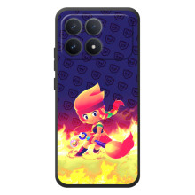 Чехол (ТПУ) с героями Бравл Старс на Xiaomi Poco F8 Pro (Пенни в огне)