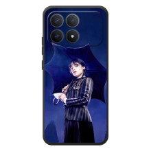 Чехлы Венсдей на Xiaomi Poco F8 Pro Уэнсдей (AlphaPrint) (Уэнздей с зонтом)