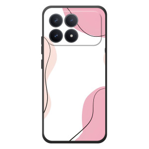 Чехол цветочный дизайн для Xiaomi Poco F8 Pro (Розовый фон)