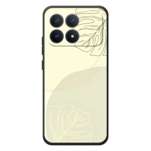 Чехол цветочный дизайн для Xiaomi Poco F8 Pro (Зелёный фон)
