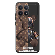 Чехол с брендом Луи Витон на Xiaomi Poco F8 Про – Мишка робот