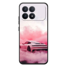 Чехол с авто Порше для Xiaomi Poco F8 Pro – Розовый Порше