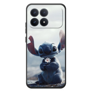 Чехол с рисунком Стич для Xiaomi Poco F8 Pro – Стич с цветочком