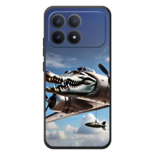 Чехол с мемом Тралалело тралала на Xiaomi Poco F8 Pro (Бомбардиро крокодило)