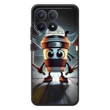 Чехол с мемом Тралалело тралала на Xiaomi Poco F8 Pro (Капучино асасино)