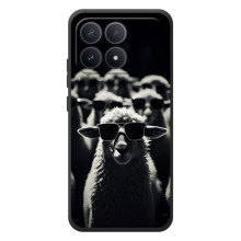 Чохол з принтом стильні тварини для Шіаомі Поко Ф8 Про (Овечка в окулярах)