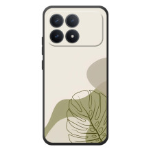 Силиконовый чехол с принтом в цветах на Xiaomi Poco F8 Pro – Монстера зелёная