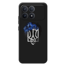 Чехол с украинским гербом на Xiaomi Poco F8 Pro – Герб с цветком