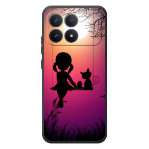 Девчачий Чехол для Xiaomi Poco F8 Pro – На качели