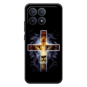 Чехлы для XiaoMi Poco F8 Pro (Крест Иисуса) (Иисус Лев)