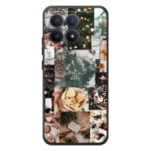 Різдвяні, Святкові Чохли для Шіаомі Поко Ф8 Про (Різдвяний колаж)