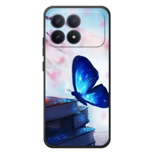 Силіконовий бампер з картинкою звірів для Xiaomi Poco F8 Pro (Метелик синій)