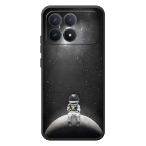 Силиконовый Чехол с принтом "Космонавты" на Xiaomi Poco F8 Pro – Космонавт романтик