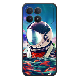 Силиконовый Чехол с принтом "Космонавты" на Xiaomi Poco F8 Pro – Космонавт в воде