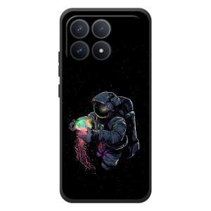 Силиконовый Чехол с принтом "Космонавты" на Xiaomi Poco F8 Pro – В руках земля