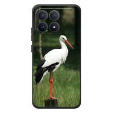 Силіконовий бампер з птичкою на Xiaomi Poco F8 Pro – Лелека