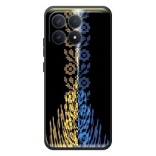 Силиконовый Чехол на Xiaomi Poco F8 Pro (Патриотическая вышиванка)