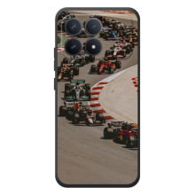 Чехол с прнтом Формула 1 на Xiaomi Poco F8 Pro – Боліди на трасі