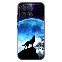 Захисні чохли для Шіаомі Поко Ф8 Про (AlphaPrint) (ХІТ продаж) ВОВК (Вовк на місяць)