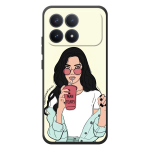 Силіконовый Чохол на Xiaomi Poco F8 Pro з картинкой Модных девушек (З напоєм)