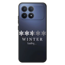 Зимні Чохли для Шіаомі Поко Ф8 Про - прозорий фон (Winter loading)