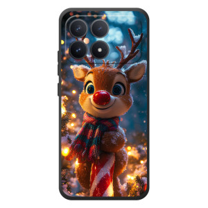 Яркий чехол для Xiaomi Poco F8 Pro с Зимними Оленятами