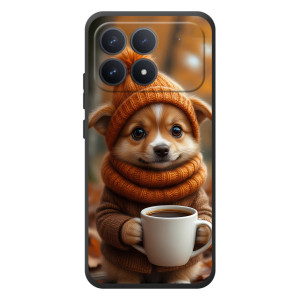 Друкований чохол 'Звірята з кавою' для Xiaomi Poco F8 Pro – Песик з кавою