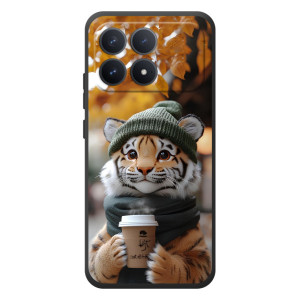 Друкований чохол 'Звірята з кавою' для Xiaomi Poco F8 Pro – Тигр з кавою