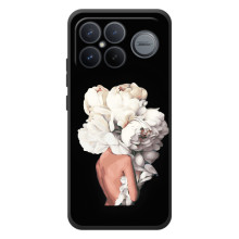 Чехлы (ART) Цветы на Xiaomi Poco F8 Ultra (VPrint) (Белые цветы)