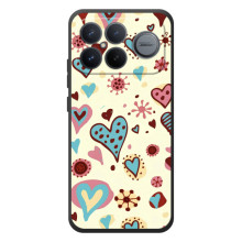 Чехлы для любимой на :Xiaomi Поко F8 Ультра (VPrint) – Сердечки
