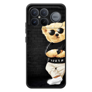 Чехлы Мишка Тедди для Xiaomi Poco F8 Альфа – Мишка в очках