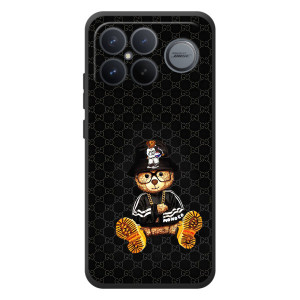 Чехлы Мишка Тедди для Xiaomi Poco F8 Альфа – Тедди Гуччи