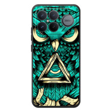 Чохли з принтом СОВИ для Xiaomi Poco F8 Ultra – Зелена сова