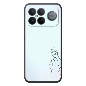 Чохол (Знак сердечка) для Xiaomi Poco F8 Ultra – Сердечко на блакитному