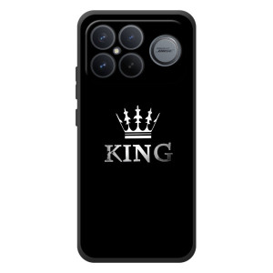 Чехол (Корона на чёрном фоне) для Xiaomi Poco F8 Альфа – KING