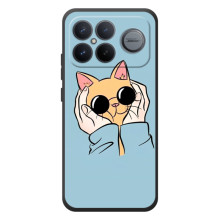 Чехол на :Xiaomi Поко F8 Ультра с Котами (VPrint) (Котик в очках)
