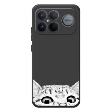 Чехол на :Xiaomi Поко F8 Ультра с Котами (VPrint) (Выглядывает кот)