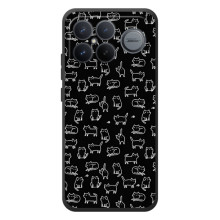 Чохол на тематику: Коти для Xiaomi Poco F8 Ultra (Котики на чорному)