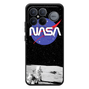 Силіконовый бампер з принтом "Наса" на Xiaomi Poco F8 Ultra – Nasa на місяці