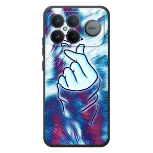 Чехол с принтом для Xiaomi Poco F8 Ultra (AlphaPrint - Знак сердечка)