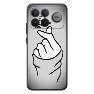 Чехол с принтом для Xiaomi Poco F8 Ultra (AlphaPrint - Знак сердечка)