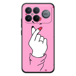 Чехол с принтом для Xiaomi Poco F8 Ultra (AlphaPrint - Знак сердечка)