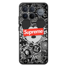 Чохол з Брендами одягу на ШІаомі Поко F8 Ьlтра – Supreme Маус
