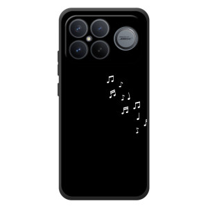 Чохол з картинками на чорному фоні для Xiaomi Poco F8 Ultra – Ноти