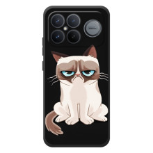 Чехол с принтом для Xiaomi Poco F8 Ultra (AlphaPrint) Модные коты – Грустный кот