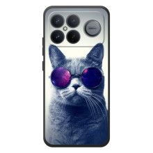 Чехол с принтом для Xiaomi Poco F8 Ultra (AlphaPrint) Модные коты – Стильный кот