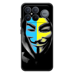 Чехол с Украинской символикой на Xiaomi Poco F8 Альфа – Анонимус патриот